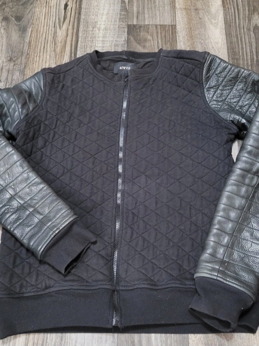 ATWYLD Women's Navigate Leather Motorcycle Sweatshirt, Large, Rare Find